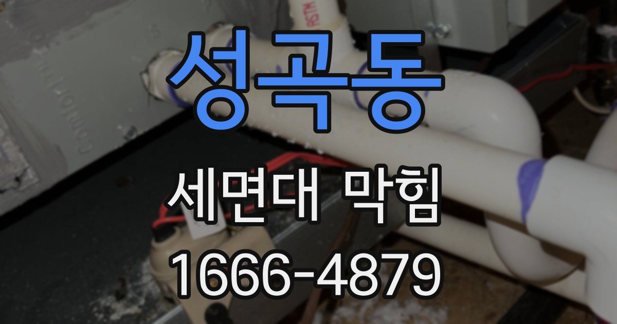 성곡동 세면대 막힘
