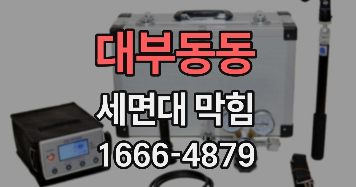 대부동동 세면대 막힘