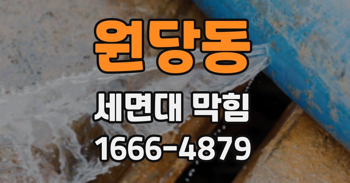 원당동 세면대 막힘