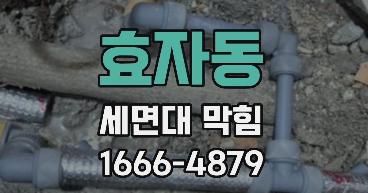 효자동 세면대 막힘