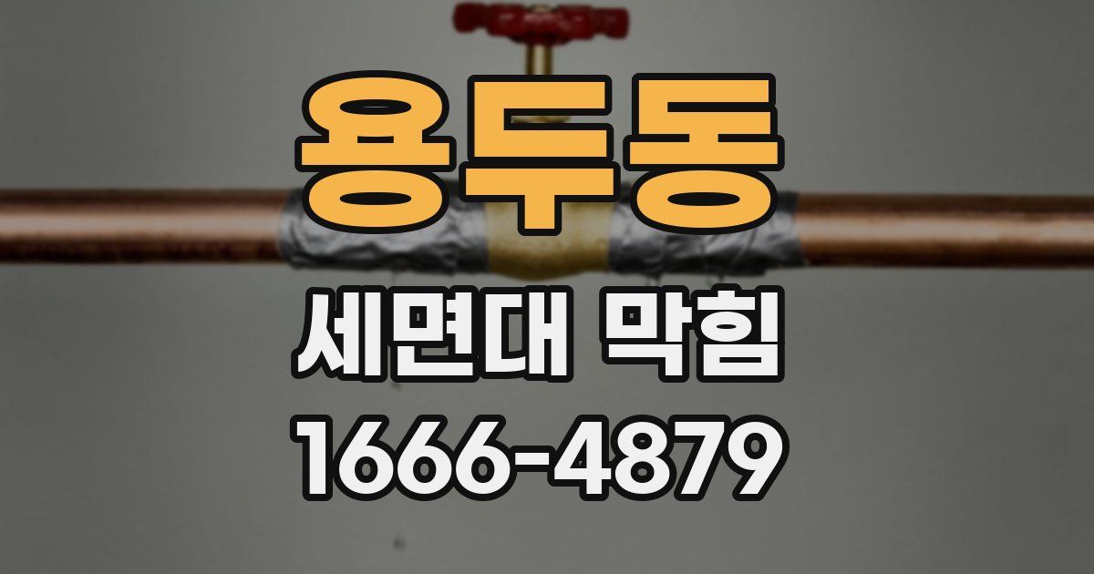 용두동 세면대 막힘