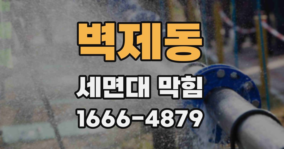 벽제동 세면대 막힘