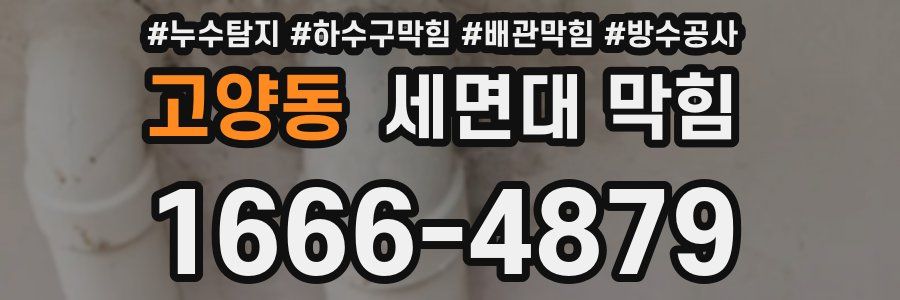 고양동 세면대 막힘