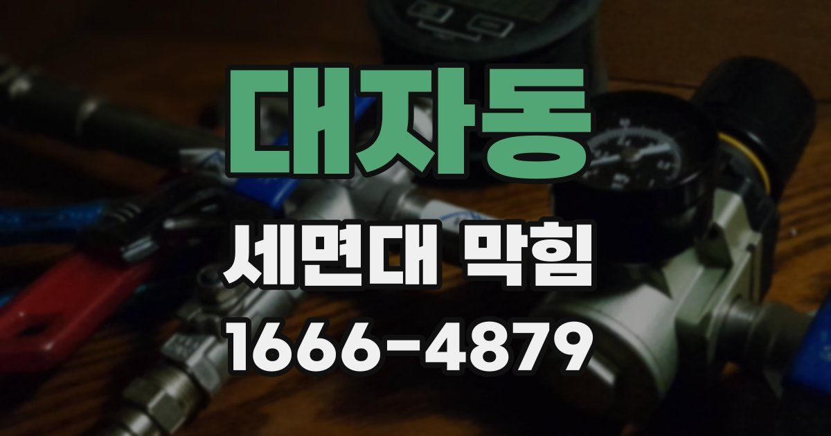 대자동 세면대 막힘