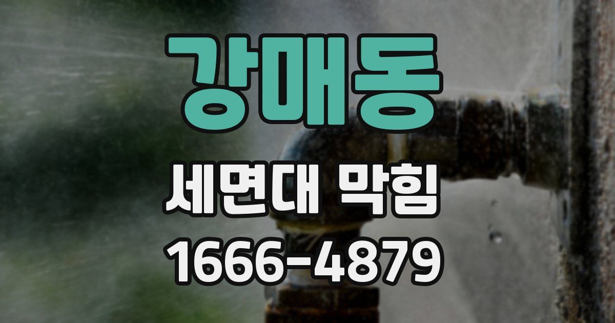 강매동 세면대 막힘