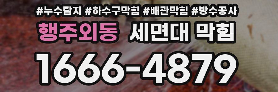 행주외동 세면대 막힘