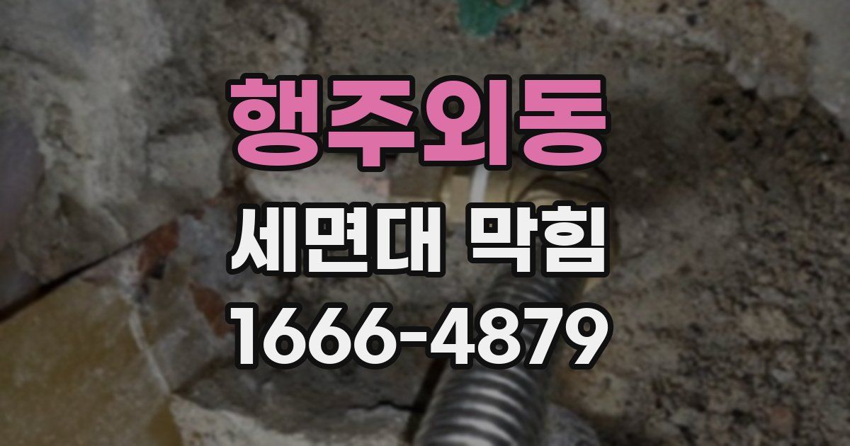 행주외동 세면대 막힘
