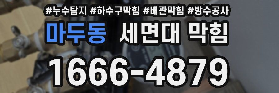 마두동 세면대 막힘