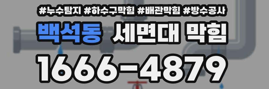 백석동 세면대 막힘