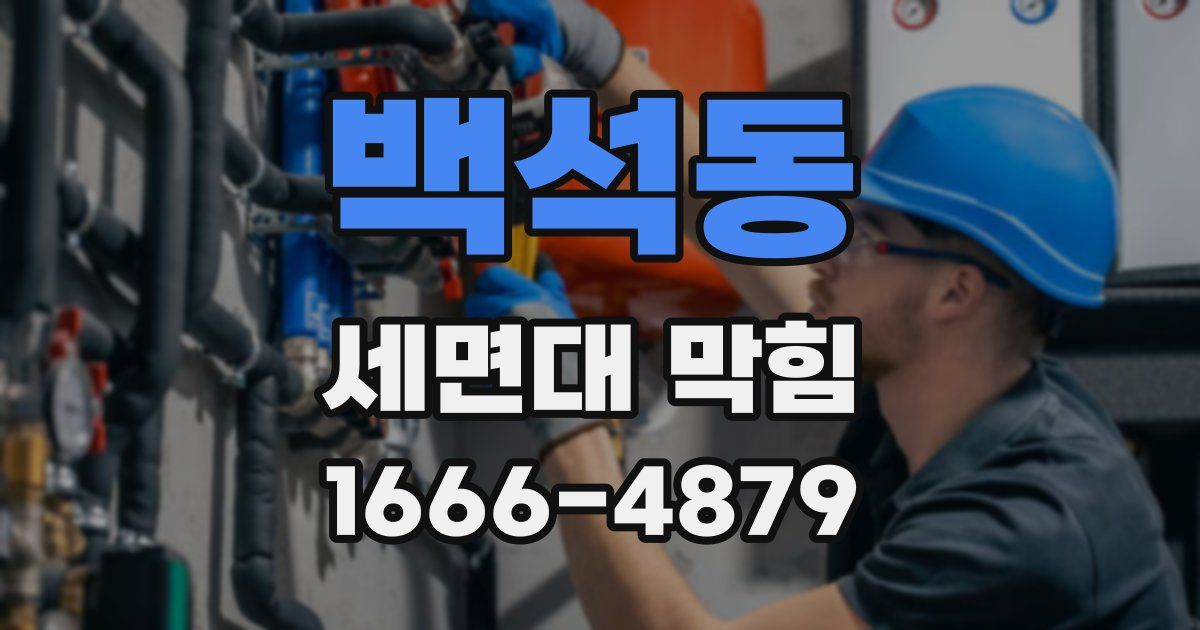 백석동 세면대 막힘