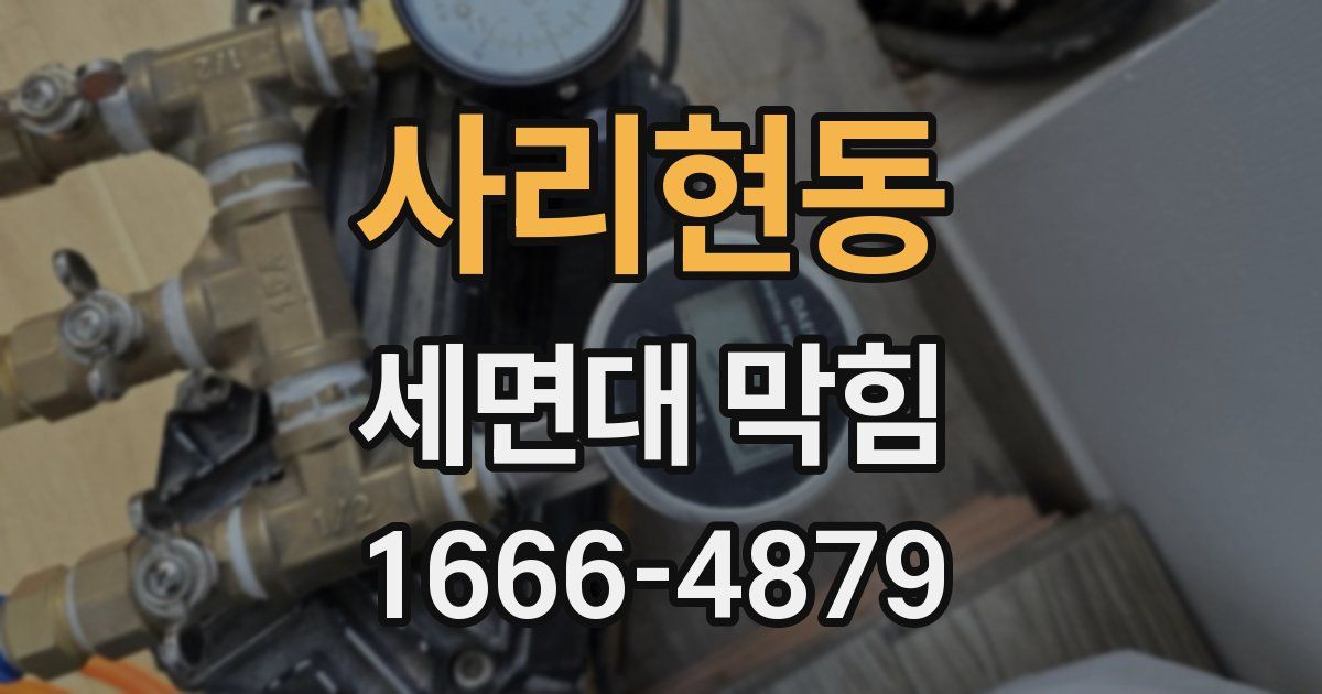 사리현동 세면대 막힘