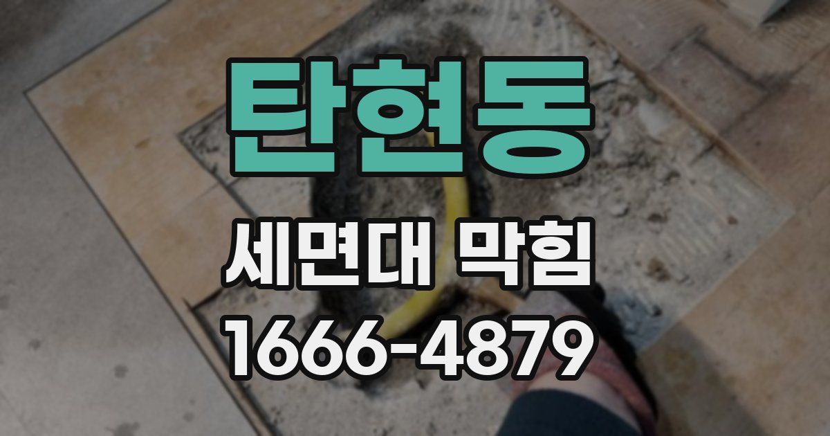 탄현동 세면대 막힘