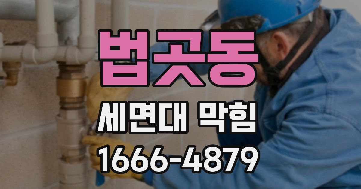 법곳동 세면대 막힘