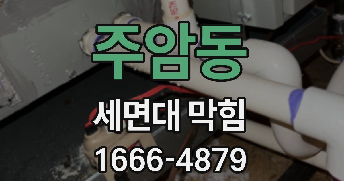 주암동 세면대 막힘