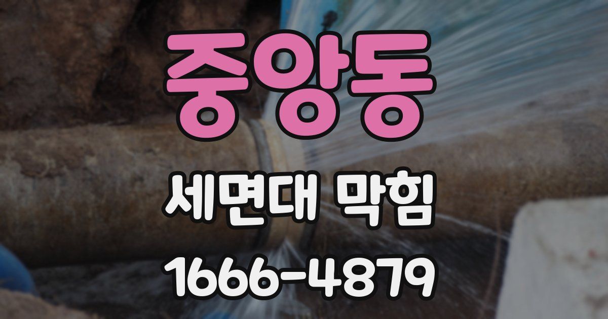 중앙동 세면대 막힘