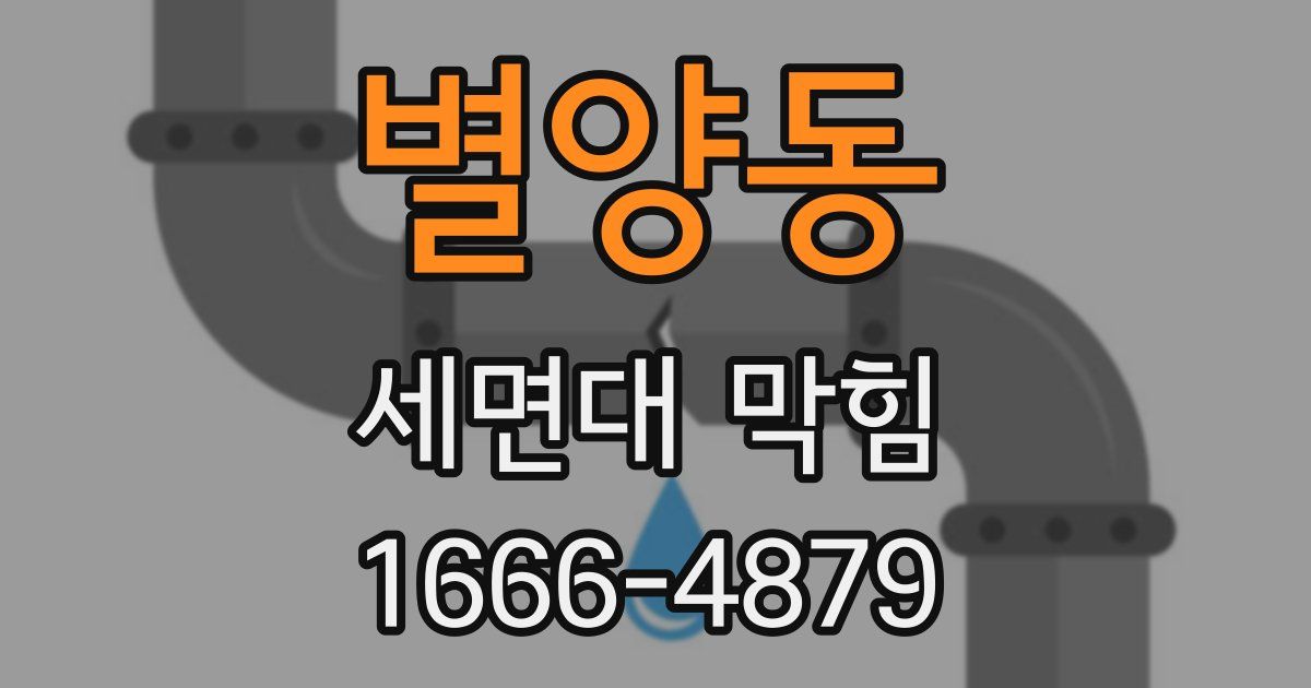 별양동 세면대 막힘