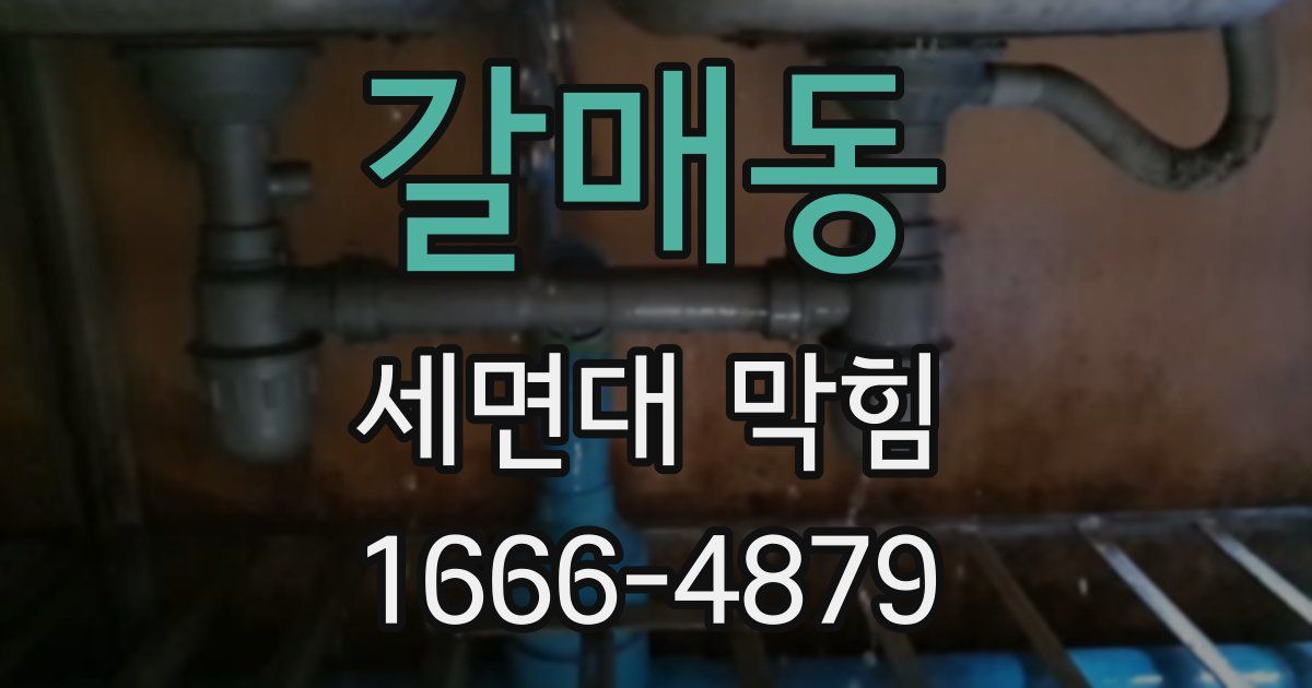 갈매동 세면대 막힘