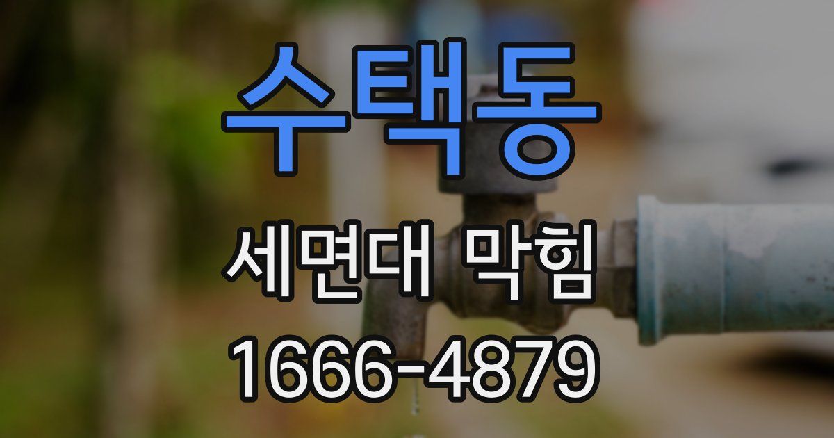 수택동 세면대 막힘