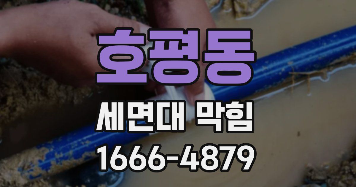 호평동 세면대 막힘