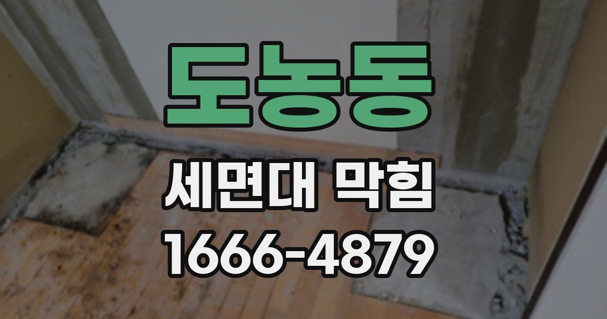 도농동 세면대 막힘