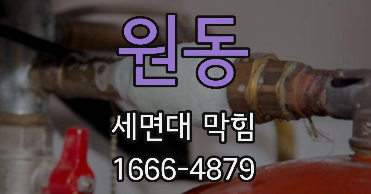 원동 세면대 막힘