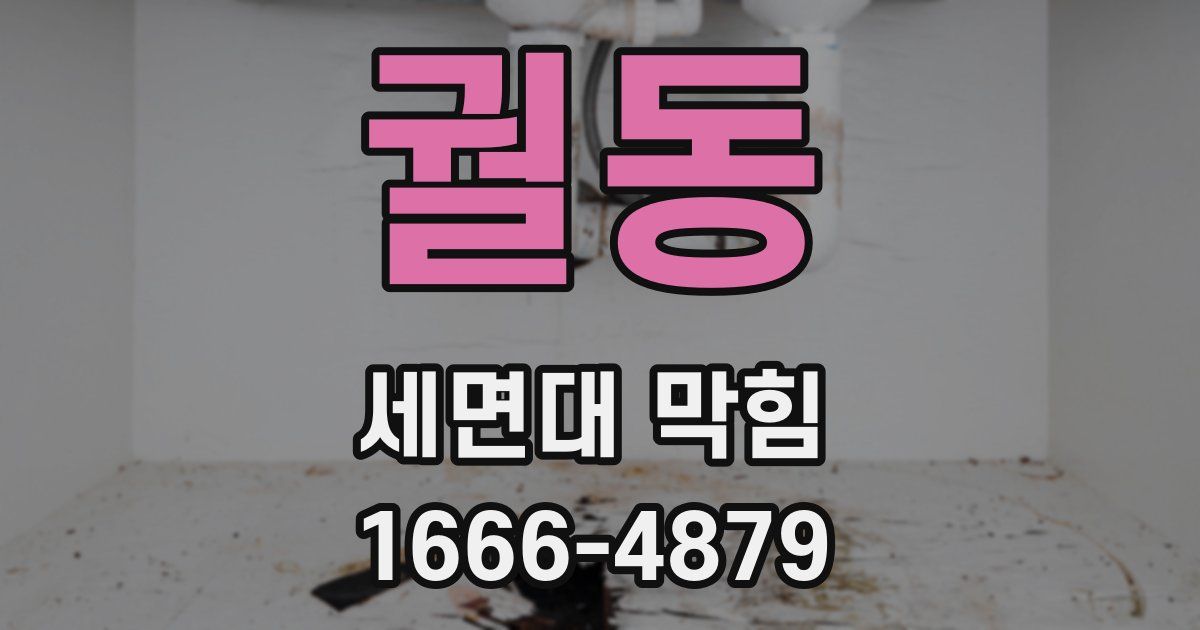 궐동 세면대 막힘