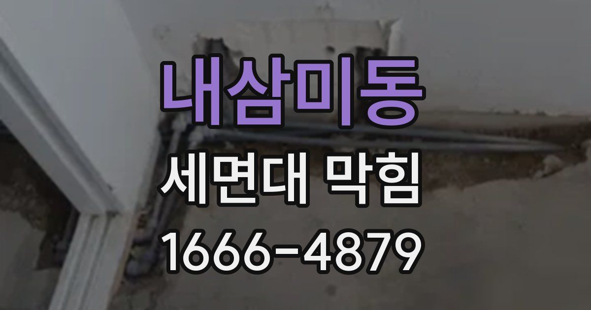 내삼미동 세면대 막힘