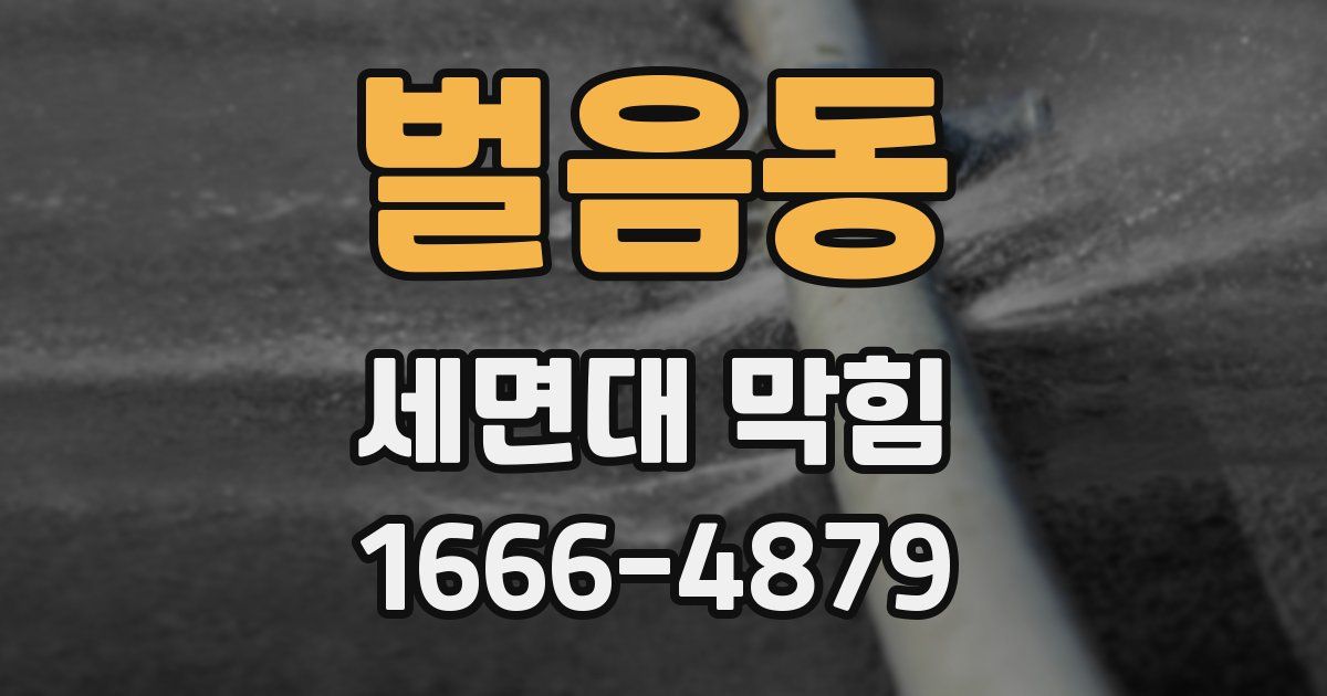 벌음동 세면대 막힘