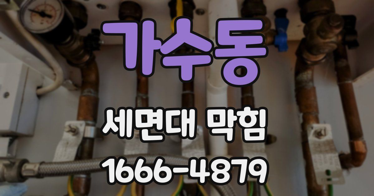가수동 세면대 막힘