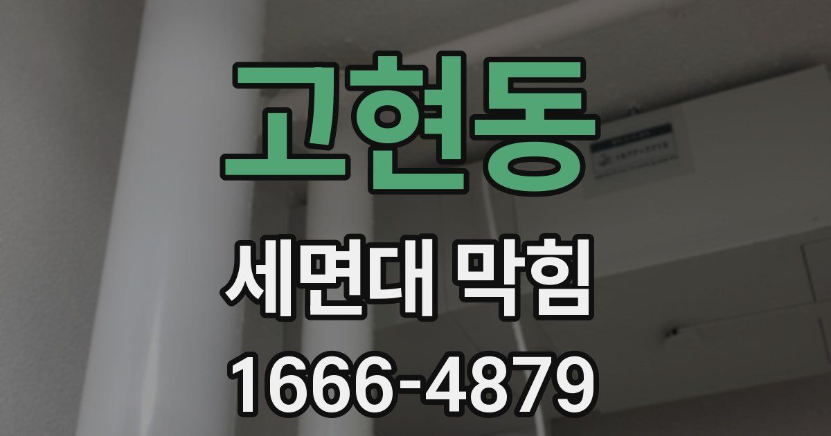 고현동 세면대 막힘