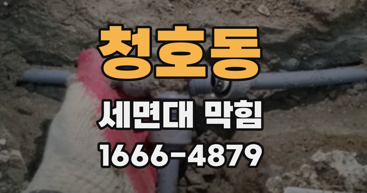 청호동 세면대 막힘