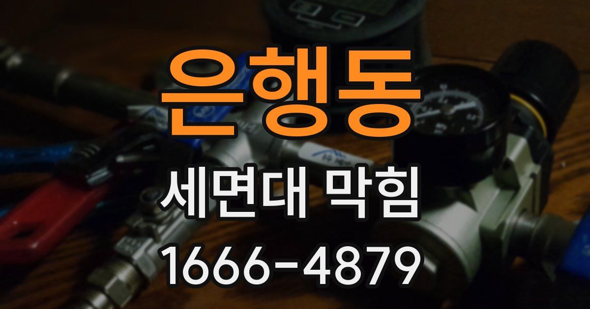 은행동 세면대 막힘