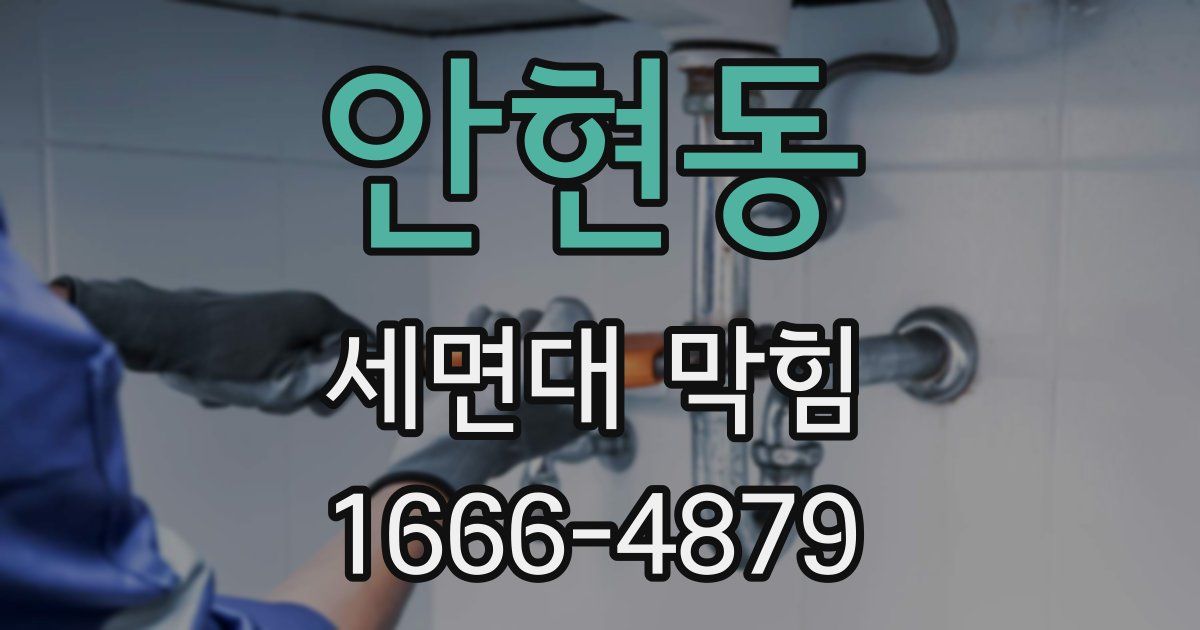 안현동 세면대 막힘