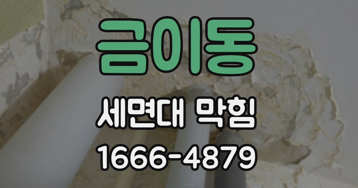 금이동 세면대 막힘