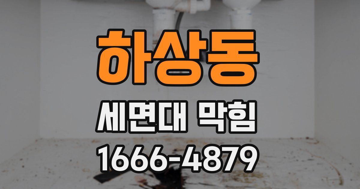 하상동 세면대 막힘