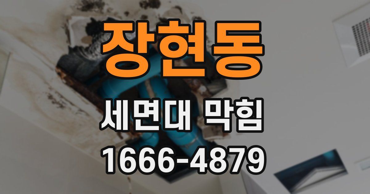 장현동 세면대 막힘