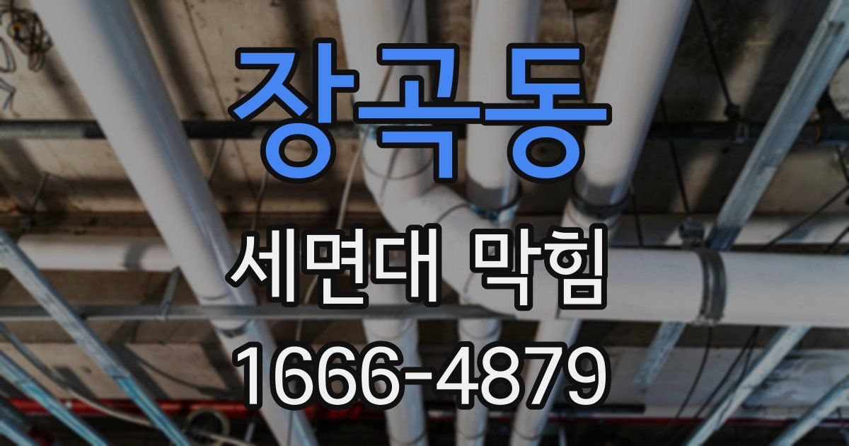 장곡동 세면대 막힘