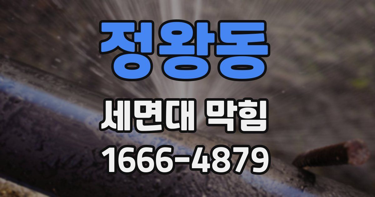 정왕동 세면대 막힘