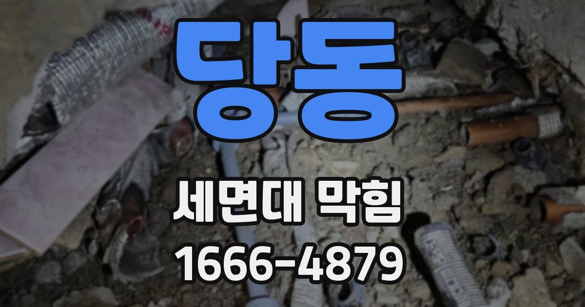 당동 세면대 막힘