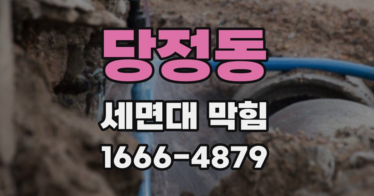 당정동 세면대 막힘