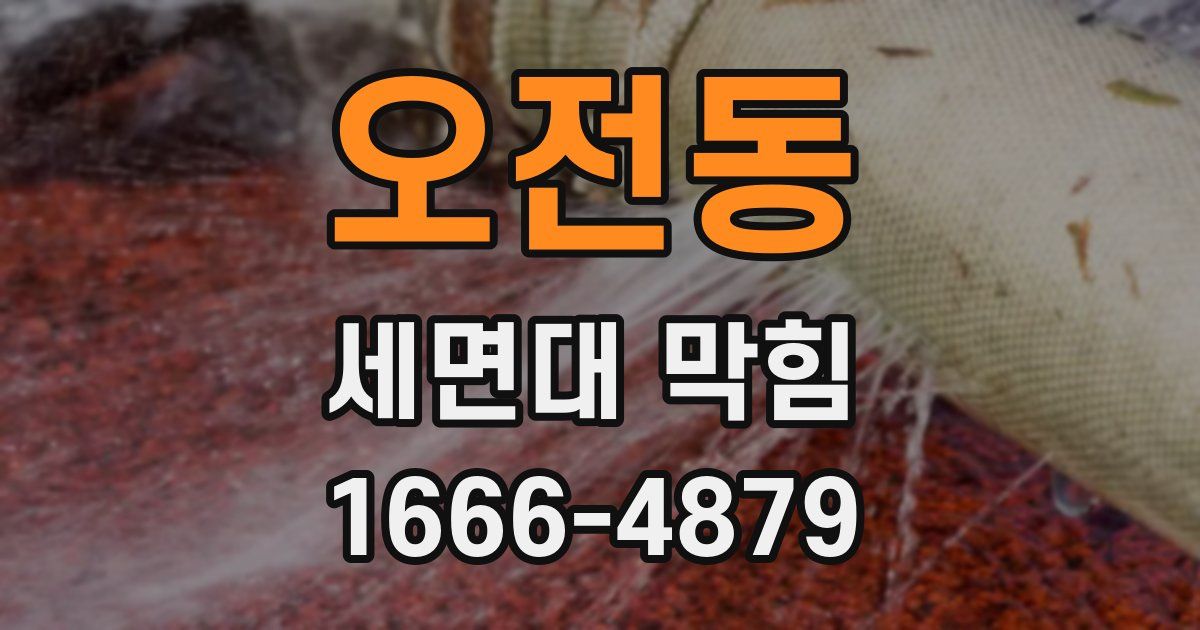 오전동 세면대 막힘