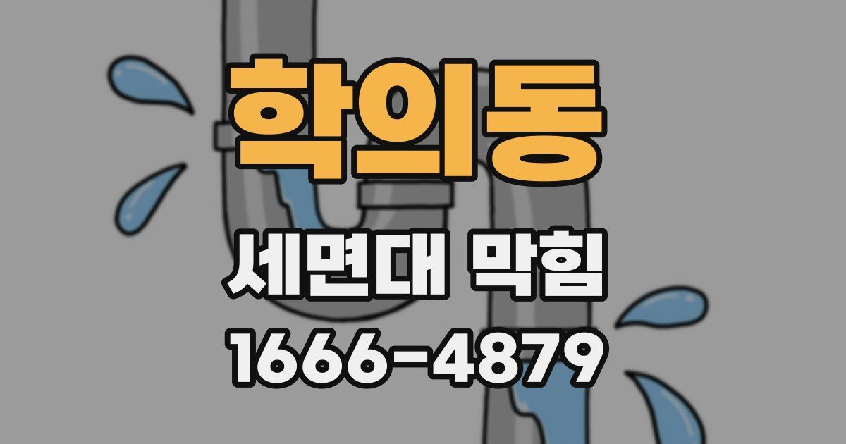 학의동 세면대 막힘