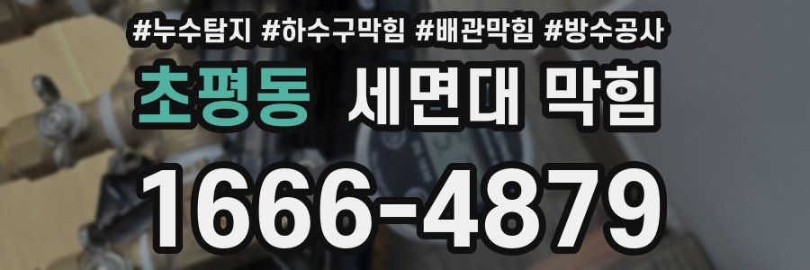 초평동 세면대 막힘