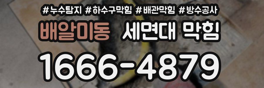 배알미동 세면대 막힘