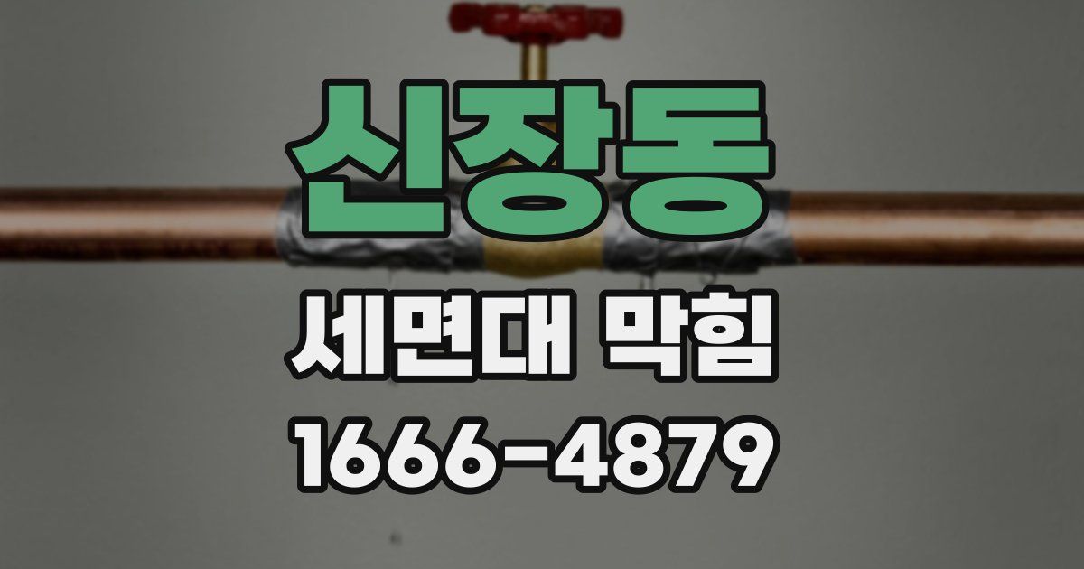신장동 세면대 막힘