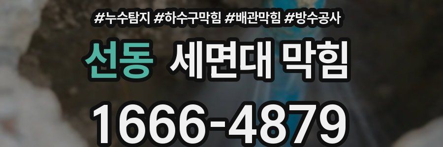 선동 세면대 막힘