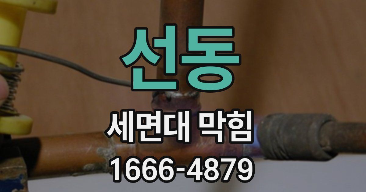 선동 세면대 막힘