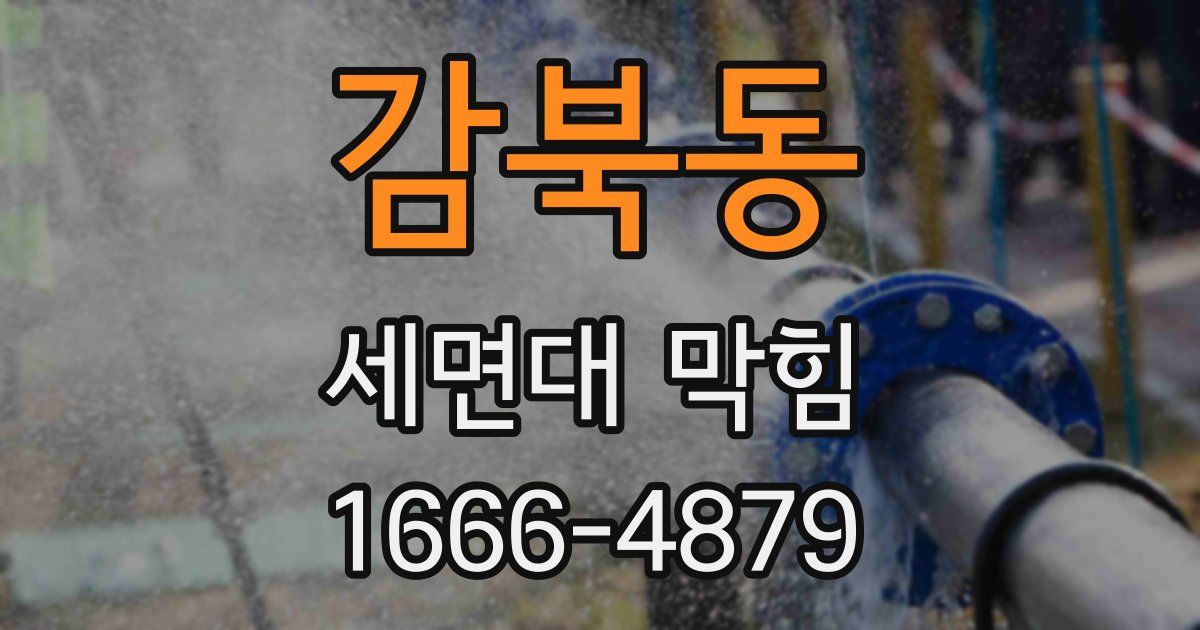 감북동 세면대 막힘