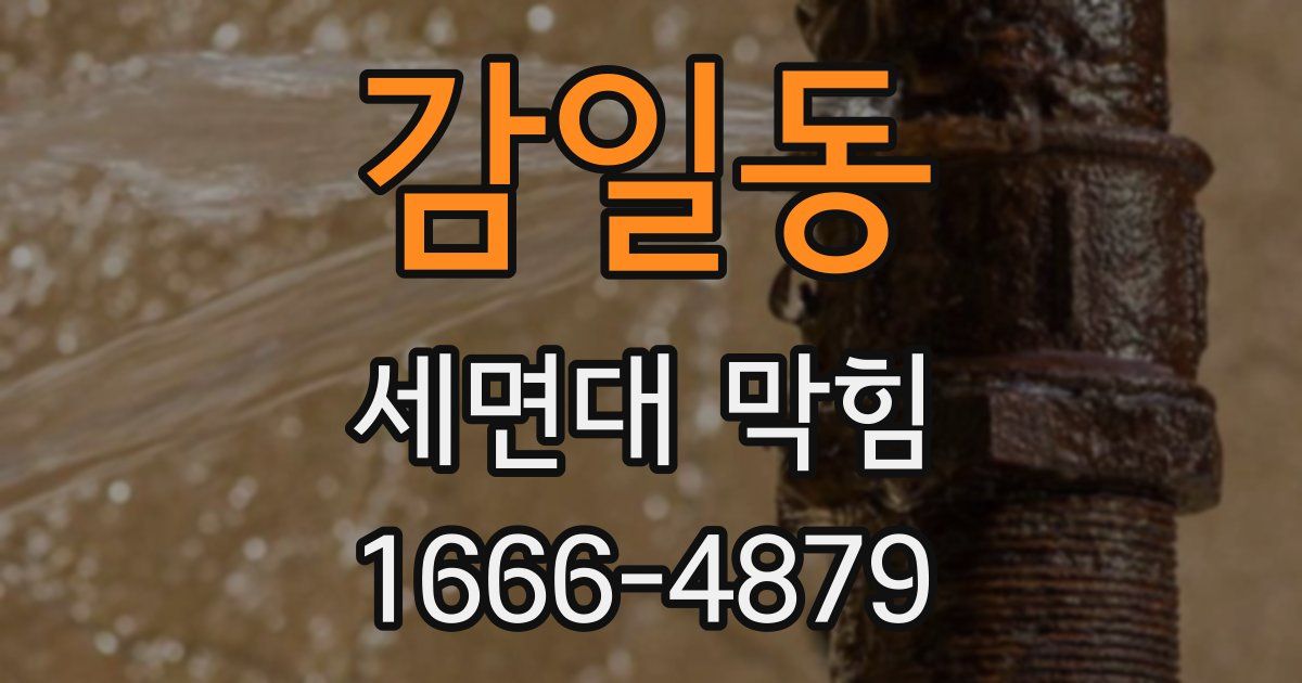 감일동 세면대 막힘