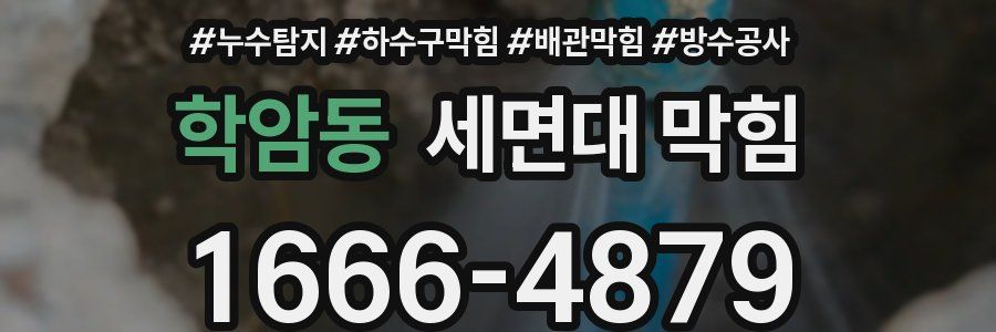 학암동 세면대 막힘
